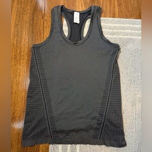 Athleta Black and Gray Striped Tank Top